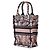 Dior Mini Book Tote Vertical Jardin Magique in tela ricamata rosa - vista 2