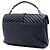 Borsa College Saint Laurent in pelle di pecora blu con monogramma Chevron Large Blu navy - vista 2