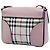 Burberry Pink Small Haymarket Check Nylon e pelle Dickens Crossbody Rosa - vista 2