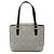Burberry Gray Tonal Check Canvas Tote Braun