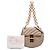 Borsa Drew Bijou in pelle marrone con borchie Chloé Taupe - vista 7