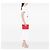 Clutch Chanel Red Small Quilted Patent O Case Rosso - vista 6