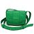 Borsa a tracolla in pelle verde Intrecciato Cassette Bottega Veneta