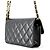 Borsa a tracolla con catena in pelle di vitello granulata gunmetal Chanel Metallico - vista 2