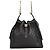 Borsa a tracolla con catena in pelle di vitello martellata nera Chanel Nero