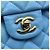 Borsa Chanel in pelle di vitello martellata azzurro cielo Blu chiaro - vista 8