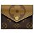 Cartera tríptico Louis Vuitton Monogram Giant Reverse Castaño Monograma