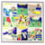 Hermès Sciarpa in seta Hermes Carre 90 Double Face Blu Multicolore Verde