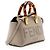 Fendi By The Way Mini Boston Tasche aus Leder Grau - Ansicht 2