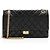 Gabrielle Borsa Chanel Reissue 225 Double Flap in pelle di vitello invecchiata Nero