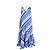 Abito midi svasato a righe Ralph Lauren in cotone blu - vista 3