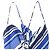 Abito midi svasato a righe Ralph Lauren in cotone blu - vista 6