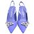 Décolleté slingback Stuart Weitzman Crystal Fleur in scamosciato viola Porpora - vista 3