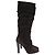 Botas altas de tacón Miu Miu en ante marrón Castaño