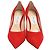 Décolleté con punta Jimmy Choo in scamosciato rosso - vista 3