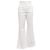 Pantalon évasé à taille haute Dolce & Gabbana en coton blanc Écru