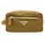Clutch Prada Re-Nylon con logo Triangle Marrone