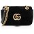 Borsa Gucci Matelasse Velvet GG Marmont Small Flap Nero