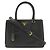 Borsa a tracolla Galleria Triangle in pelle Saffiano Prada Nero