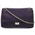 Chanel Schultertasche aus Baumwolle Lila