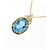 Autre Marque Collana in diamante e topazio blu Au750 D'oro - vista 3