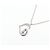 Autre Marque Collana a Cuore in Diamanti e Oro Bianco K10 Argento - vista 4