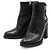 Timeless Stivaletti in pelle Chanel G31285 Nero Bordò