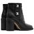 Timeless Stivaletti in pelle Chanel G31285 Nero Bordò - vista 12