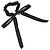 Timeless Scrunchie Chanel COCO Mark Logo Ribbon Accessorio per Capelli Nero - vista 3