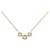 Autre Marque Au750 Drei-Stein-Diamantkette Golden
