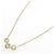 Autre Marque Au750 Drei-Stein-Diamantkette Golden - Ansicht 2