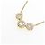 Autre Marque Au750 Drei-Stein-Diamantkette Golden - Ansicht 3