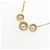 Autre Marque Au750 Drei-Stein-Diamantkette Golden - Ansicht 4