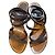 Sandali Chanel Coco Mark in pelle Marrone - vista 3