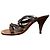 Sandali Chanel Coco Mark in pelle Marrone - vista 4