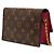 Louis Vuitton Monogram Portefeuille Floral Chain Wallet Shoulder Bag Marrone Fuschia - vista 2
