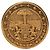 Spilla rotonda Chanel placcata oro D'oro