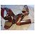 Louis Vuitton Sandali platform Monogram Suede Marrone Beige - vista 5