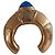 Boucheron Spilla Mezzaluna Oro Pietra Blu D'oro