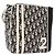 Borsa a tracolla Christian Dior Trotter Canvas PVC Nero Argento Auth 187794