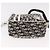 Borsa a tracolla Christian Dior Trotter Canvas PVC Nero Argento Auth 187794 - vista 5