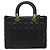 Borsa Christian Dior Lady Dior Canage in pelle di agnello 2 modi Nero Oro Auth 187084SAM D'oro - vista 2