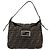 FENDI Zucca Canvas Mamma Baguette Shoulder Bag Black Brown Auth 186886V Marrone Nero - vista 13