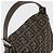 FENDI Zucca Canvas Mamma Baguette Shoulder Bag Black Brown Auth 186886V Marrone Nero - vista 6