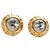 Orecchini CHANEL metallo Gold Tone CC Auth 180936M