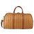 MCM Vicetos Logogram Boston Bag PVC Leather 2way Brown Gold Auth 183972 Marrone D'oro - vista 2