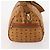 MCM Vicetos Logogram Boston Bag PVC Leather 2way Brown Gold Auth 183972 Marrone D'oro - vista 3