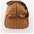 MCM Vicetos Logogram Boston Bag PVC Leather 2way Brown Gold Auth 183972 Marrone D'oro - vista 4