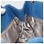 Borsa Tote Salvatore Ferragamo Gancini in pelle blu e oro Auth 185584A D'oro - vista 19