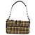 Borsa a Spalla con Catena PRADA Canvas Marrone Argento Auth 185603SM - vista 2